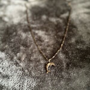 Elegant Gold Dolphin Pendant Necklace